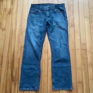 Levis 514 Straight Fit Mens Jeans 34x32 Medium Wash Blue Denim 94601-0025